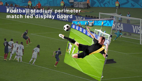 Экран дисплея Videotron P10 футбольного стадиона привел систему рекламы периметра