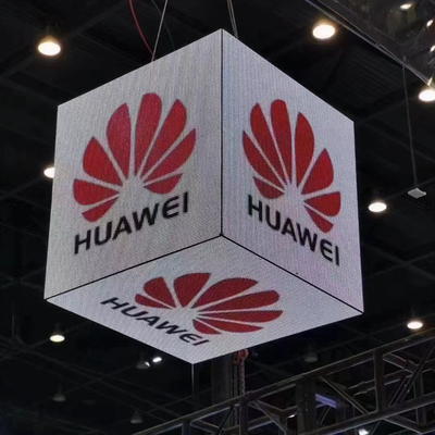 Экран приведенный приведенный бренда логотипа куба сторон стены 4 видео-дисплея P2.5 P10 гибкий изготовленный на заказ
